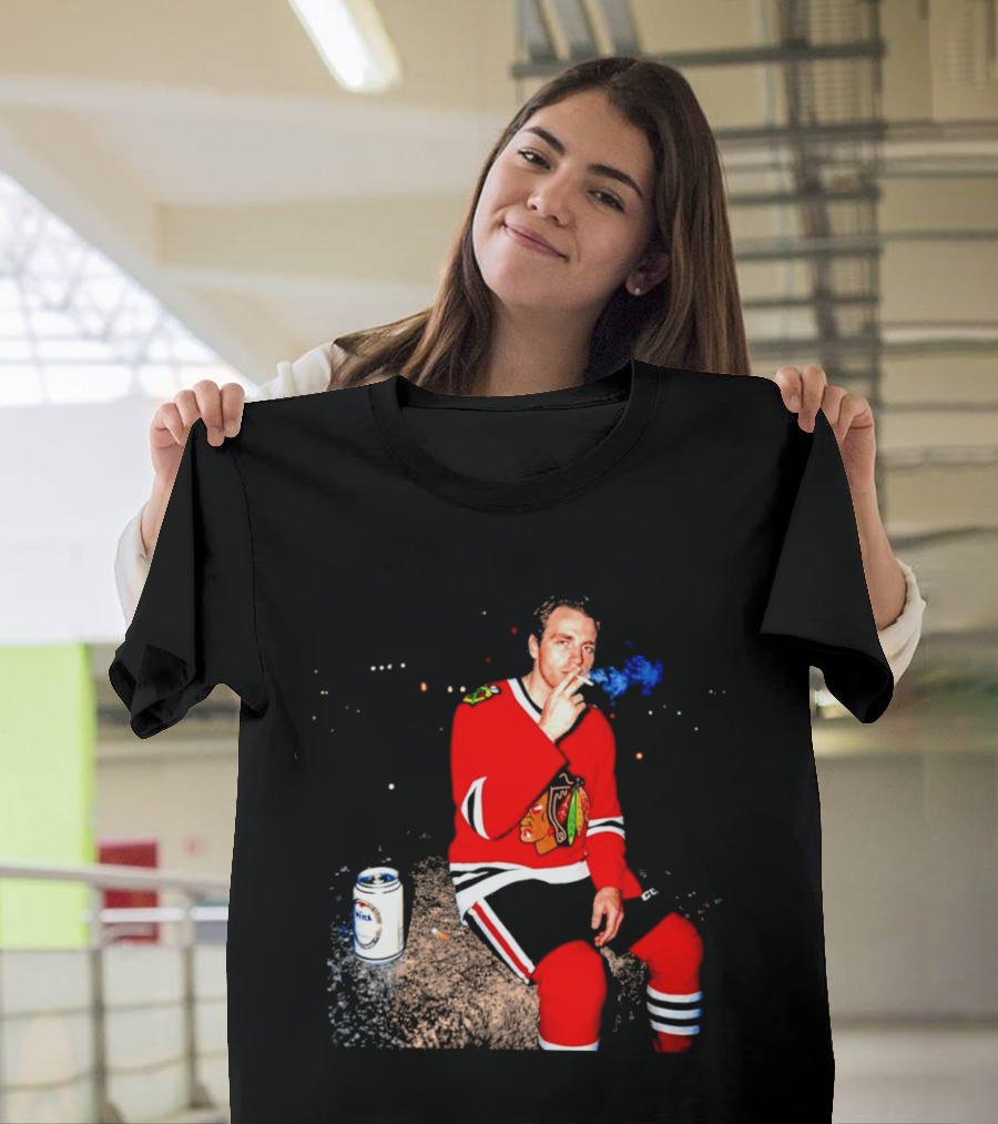 Patrick Kane Chicago Blackhawks Showtime Smoking Retro Aesthetic T-Shirt