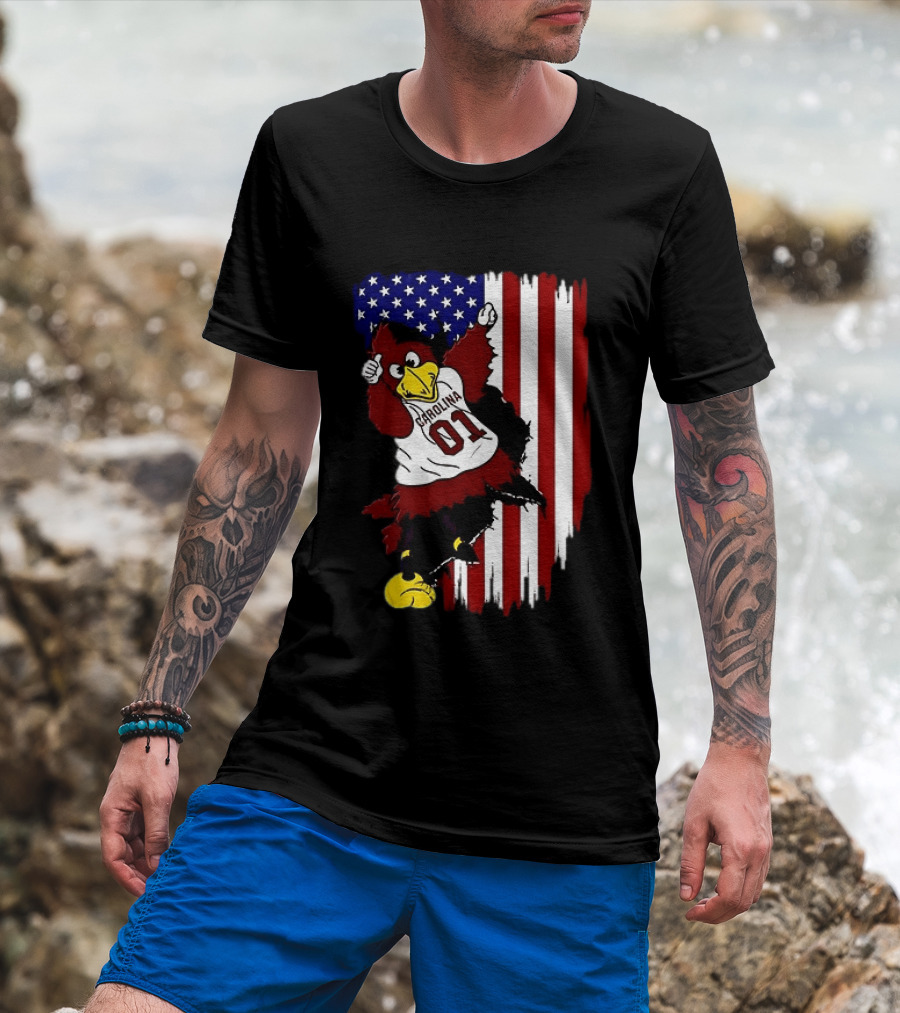 South Carolina Gamecocks Carolina 01 USA Flag We The People T-Shirt