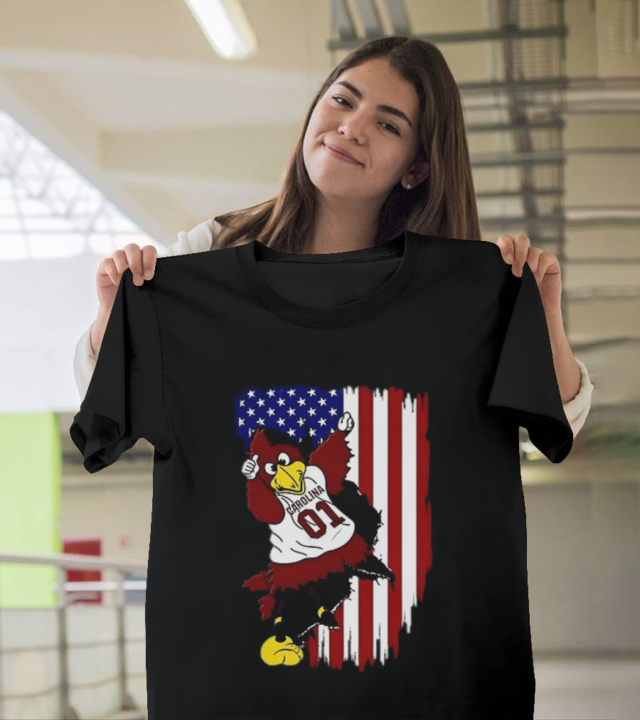 South Carolina Gamecocks Carolina 01 USA Flag We The People T-Shirt