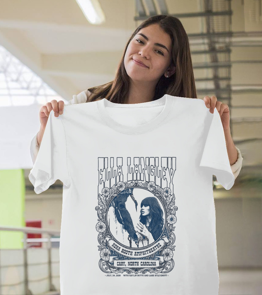 Ella Langley Kaylin Butts Lake Kyle Knott Live Koka Booth Amphitheatre Cary NC 2026 T-Shirt