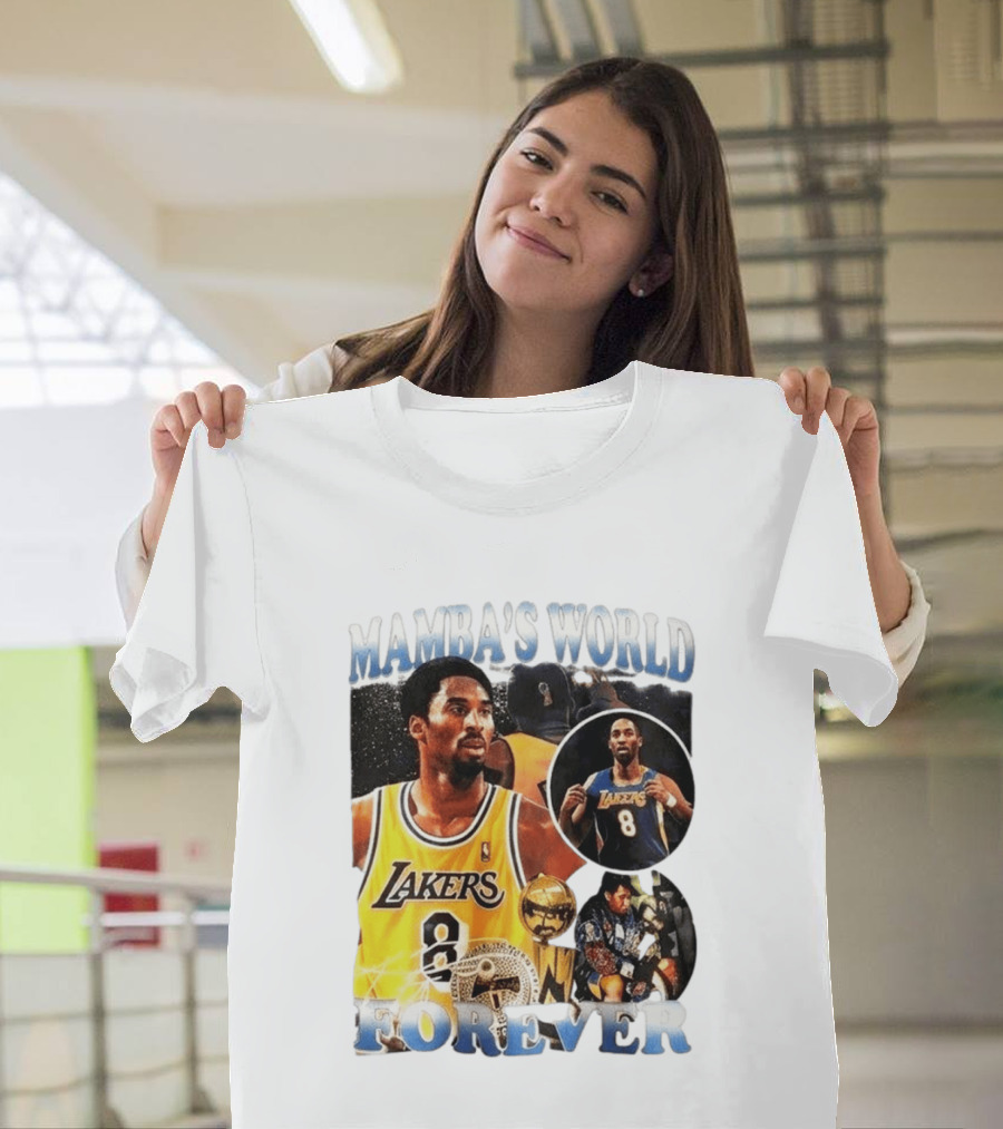 Mamba's World Forever Lakers Kobe Bryant 8 T-Shirt