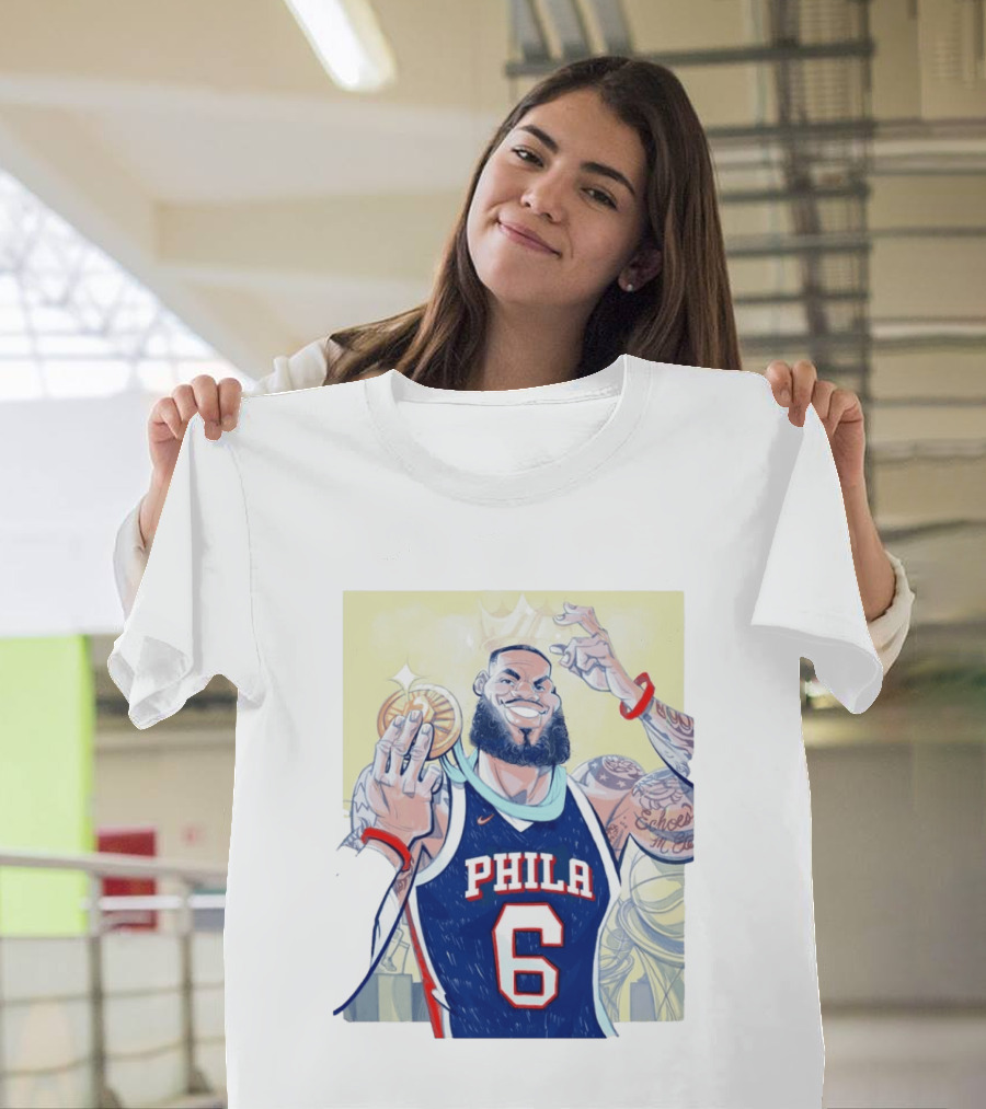 LeBron James Phila 6 Caricature NBA T-Shirt