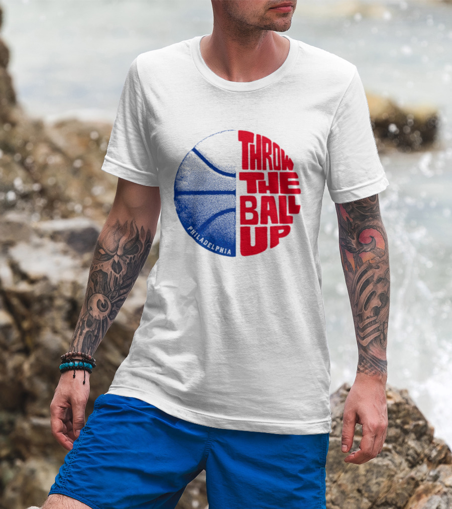 LeBron James Philadelphia 76ers Throw The Ball Up Basketball T-Shirt
