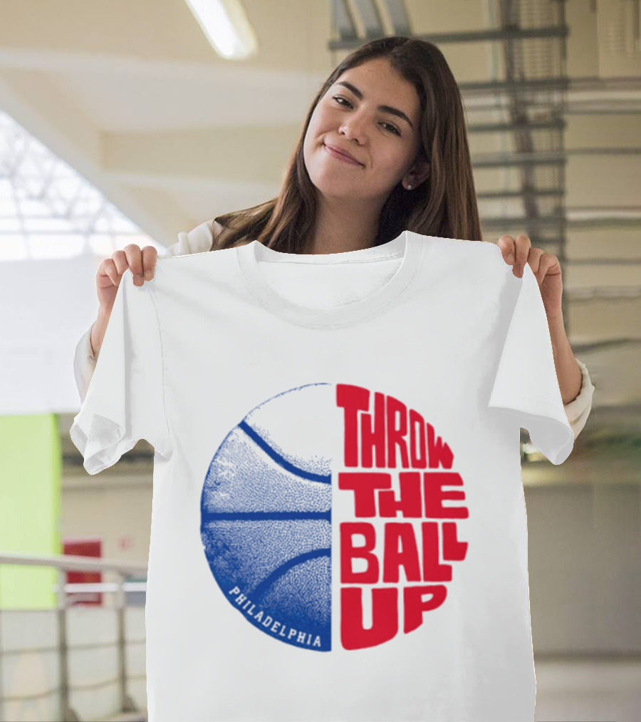 LeBron James Philadelphia 76ers Throw The Ball Up Basketball T-Shirt