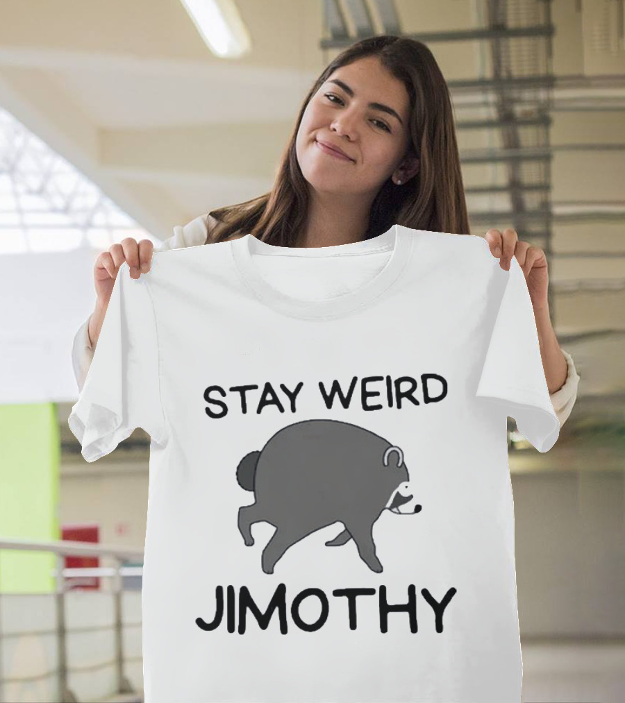 Stay Weird Jimothy Raccoon Retro Vibe T-Shirt