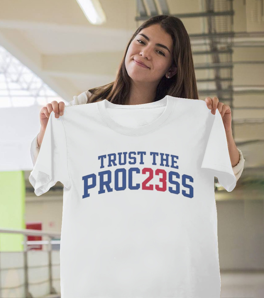 TRUST THE PROC23SS Basketball 23 Blue Red T-Shirt