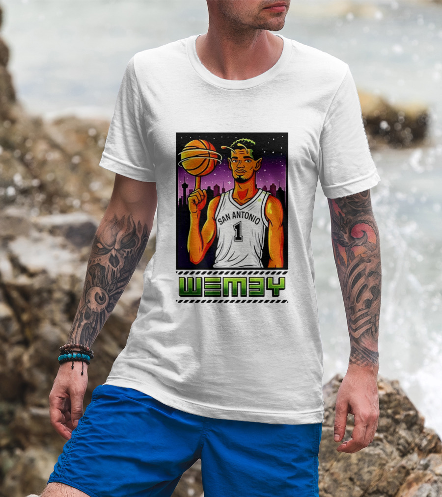 Wemby No 1 San Antonio Basketball Alien T-Shirt