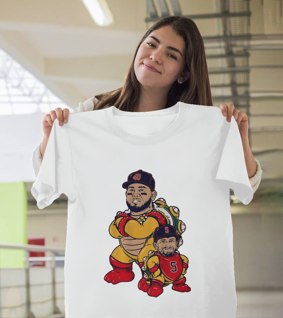 Bowser And Mini Bowser Willson Contreras Caleb Durbin Boston Red Sox T-Shirt