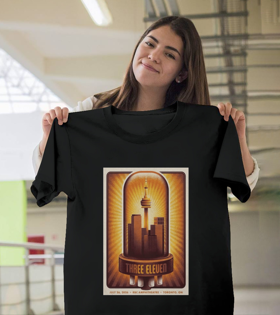 Three Eleven Concert July 26 2026 RBC Amphitheatre Toronto Ontario CN Tower Skyline T-Shirt