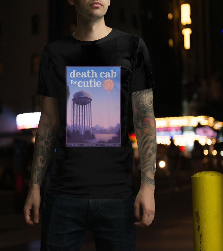 Death Cab For Cutie July 25 2026 The Momentary Bentonville AR Water Tower Firework T-Shirt