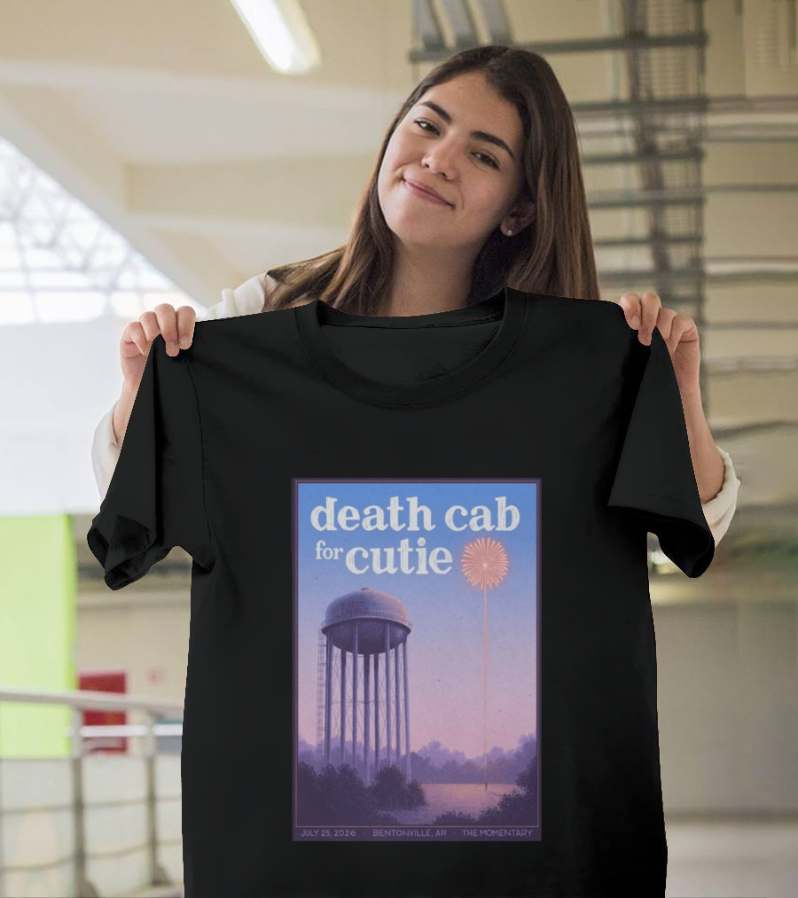 Death Cab For Cutie July 25 2026 The Momentary Bentonville AR Water Tower Firework T-Shirt
