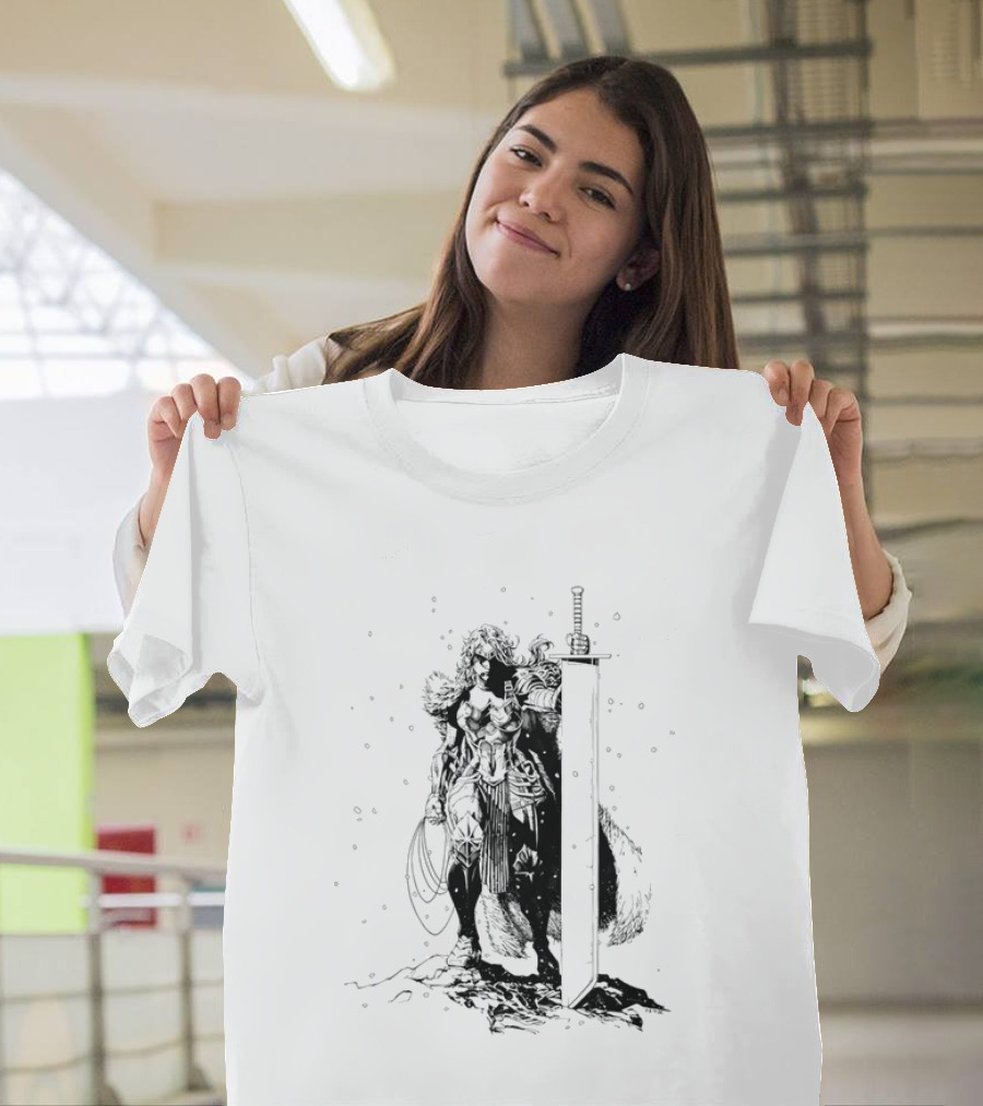 Absolute Wonder Woman Warrior Icon With Sword And Shield T-Shirt