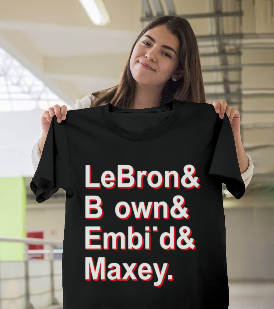 LeBron Brown Embiid Maxey Philadelphia 76ers NBA 2026 T-Shirt