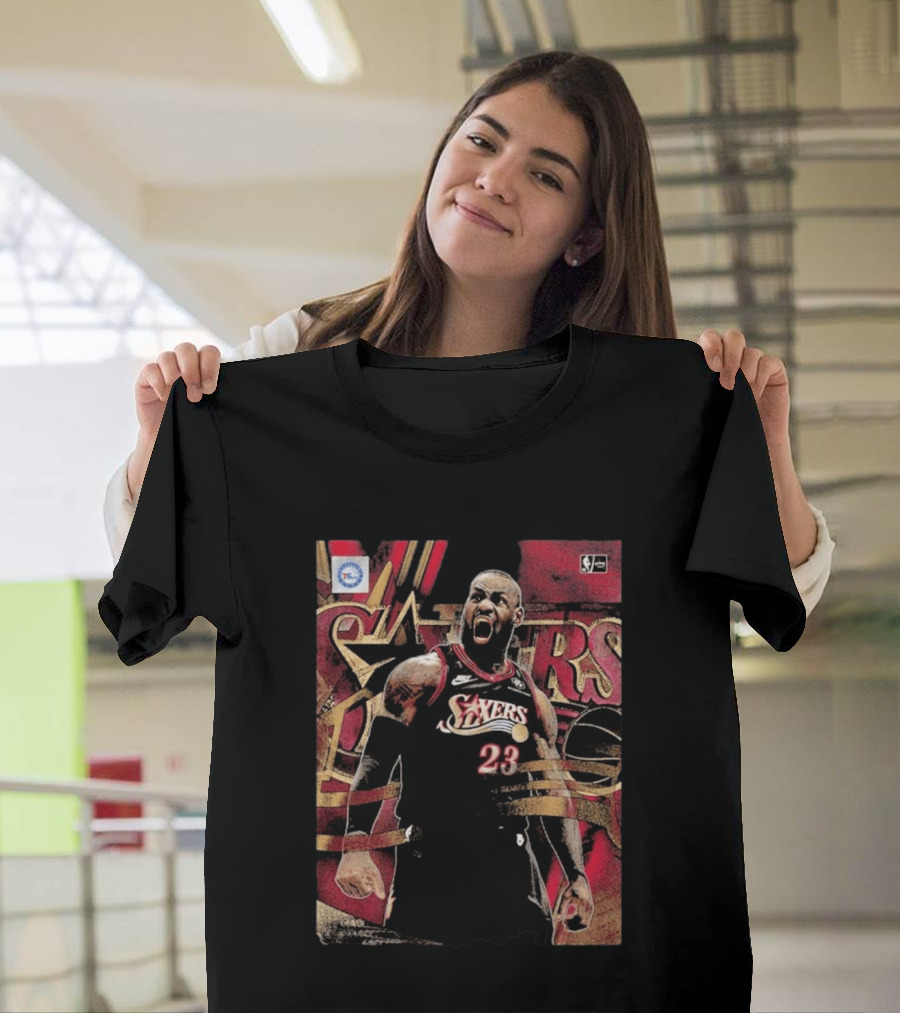 Lebron James Joins Philadelphia 76ers Number 23 NBA Team Jersey T-Shirt