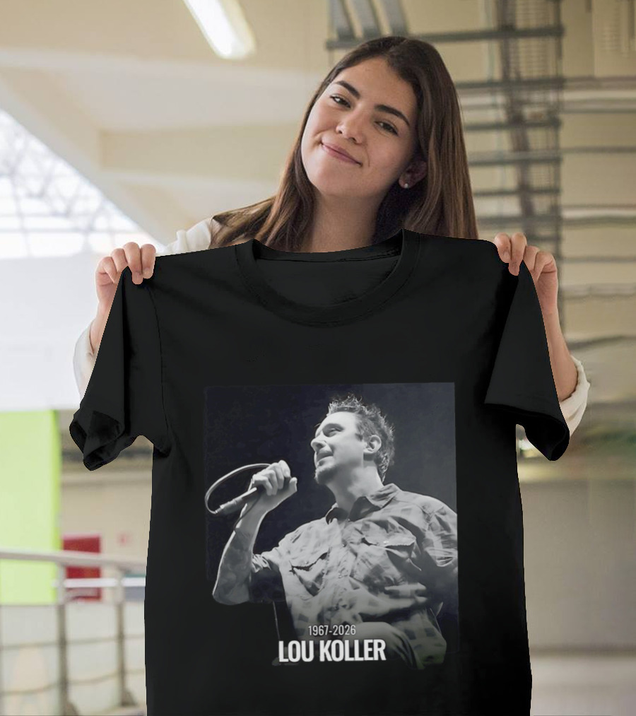 1967 2026 Lou Koller Microphone Plaid Black And White T-Shirt