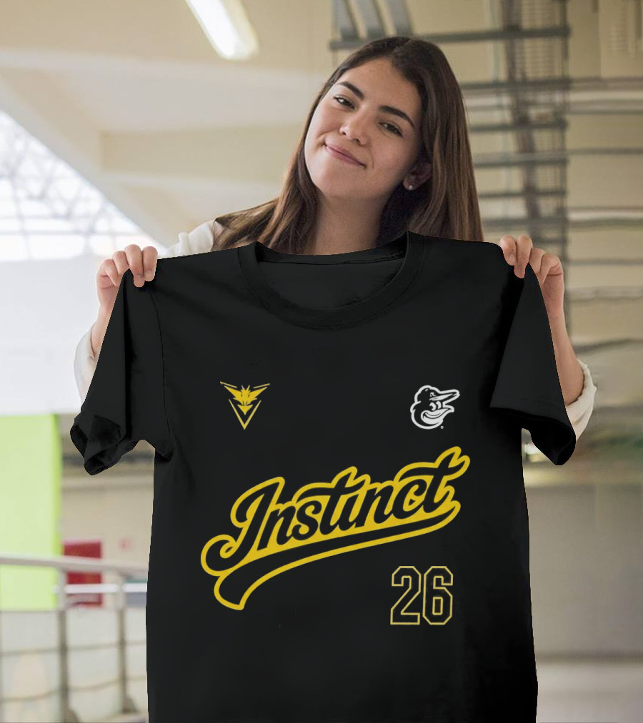 2026 Instinct Orioles Pokémon GO Night Team Yellow 26 T-Shirt