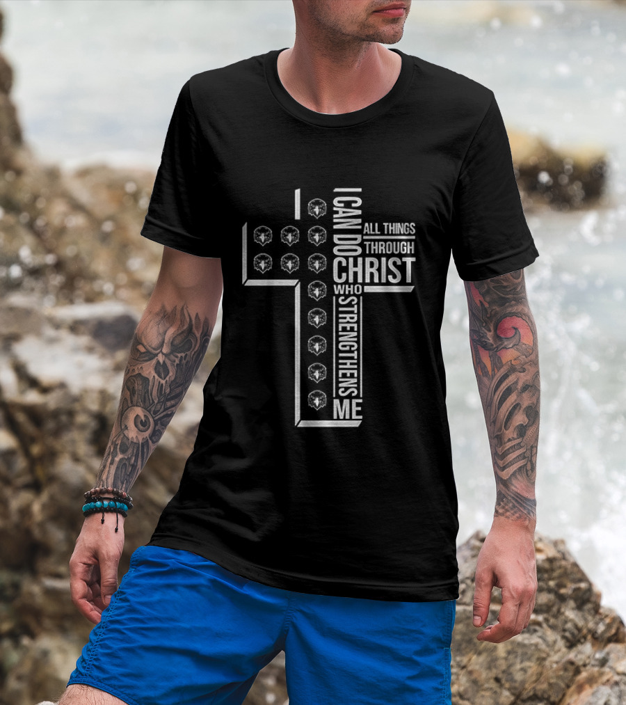 Canyon Ridge Middle School I Can Do All Things Through Christ Who Strengthens Me Cross T-Shirt
