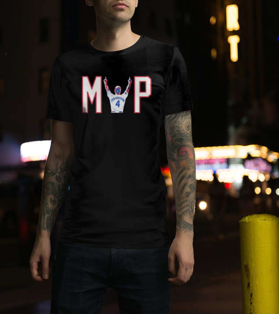 Chicago Cubs Crow Armstrong MVP 4 Baseball Celebration T-Shirt