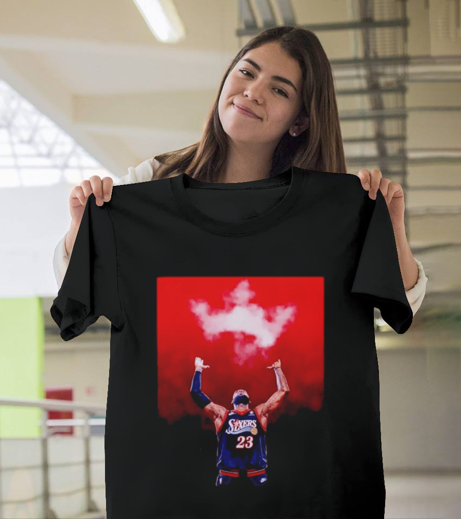 Philadelphia 76ers LeBron James Number 23 Cloud Crown T-Shirt