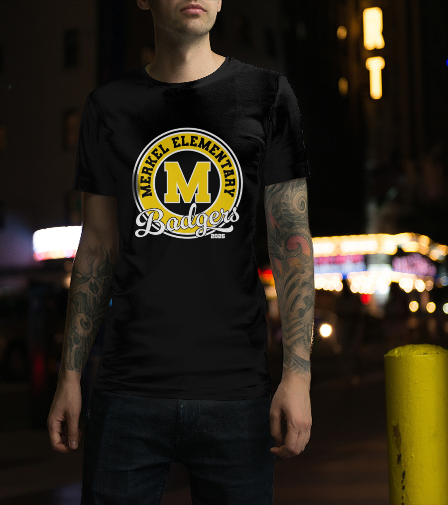 Merkel Elementary Badgers Class Of 2026 M Circle T-Shirt