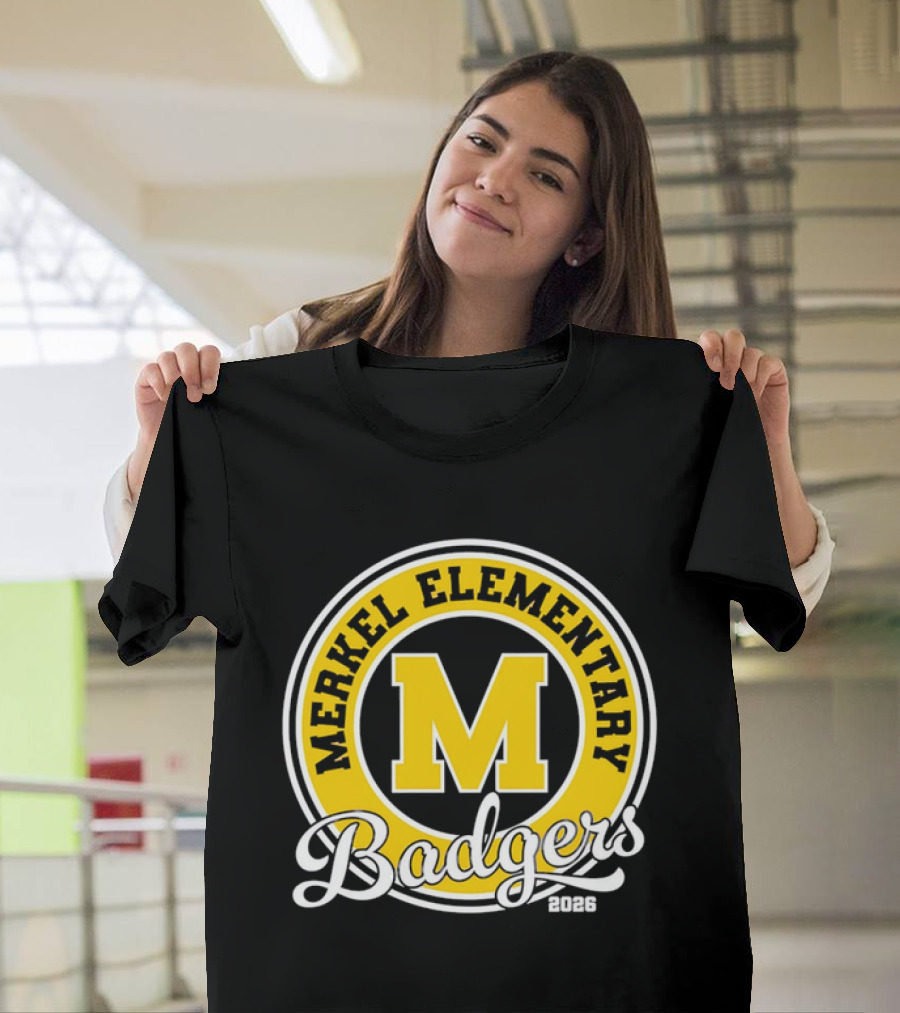 Merkel Elementary Badgers Class Of 2026 M Circle T-Shirt