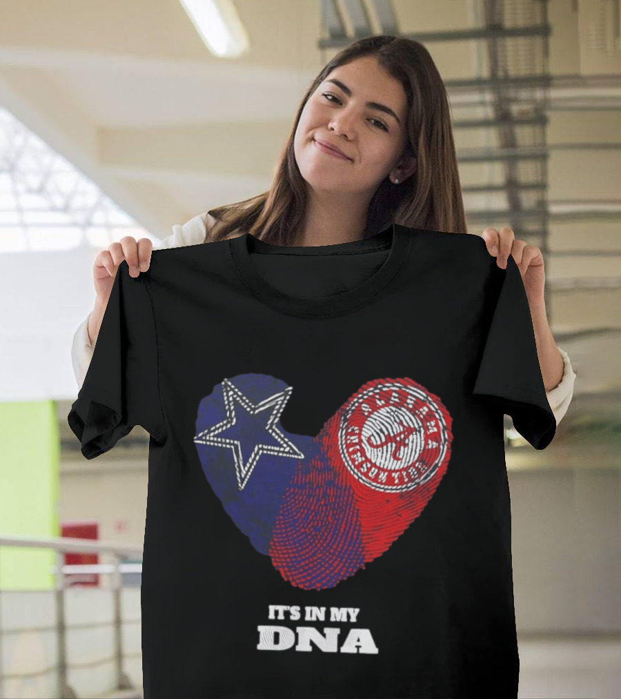 Dallas Cowboys Star And Atlanta Braves Heart It's In My DNA T-Shirt
