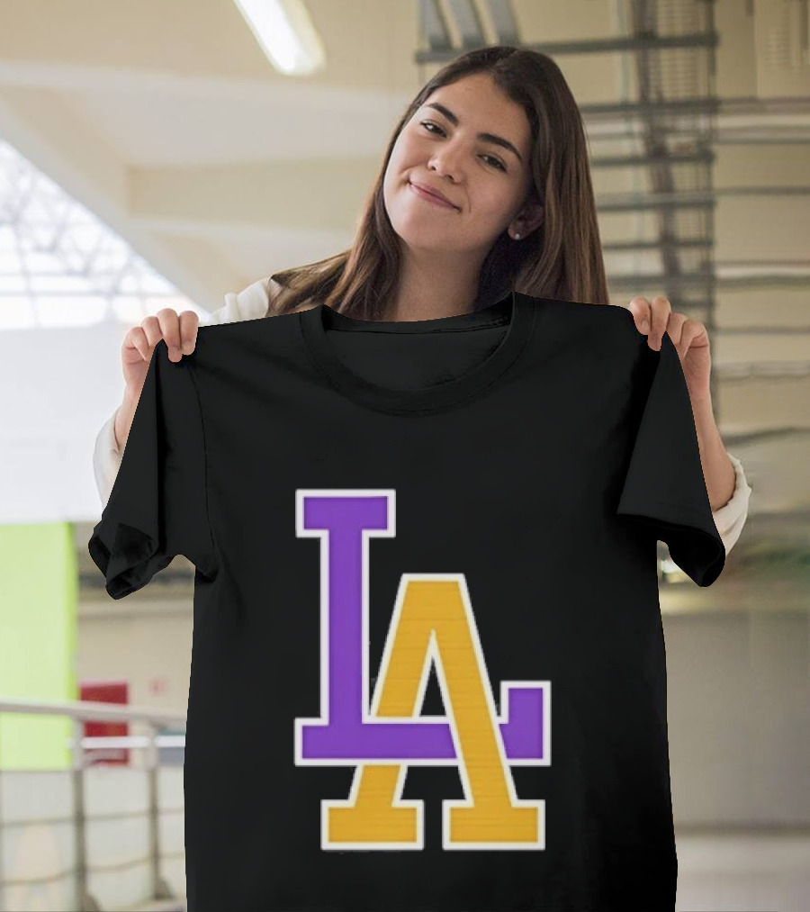 Los Angeles Lakers Purple Gold LA T-Shirt