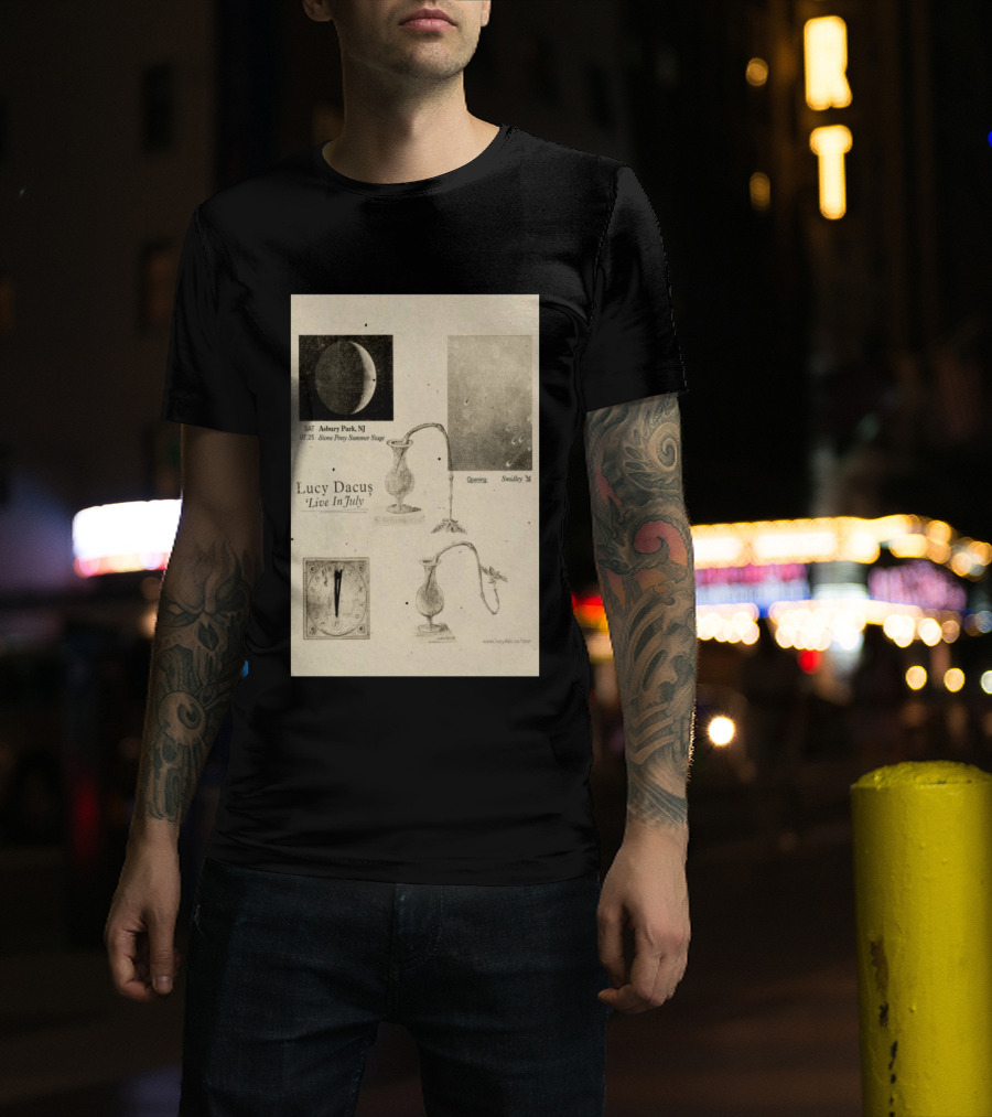 Lucy Dacus Live In July Asbury Park NJ Stone Pony Summer Stage 07 25 Opening Smidley Moon Stage T-Shirt