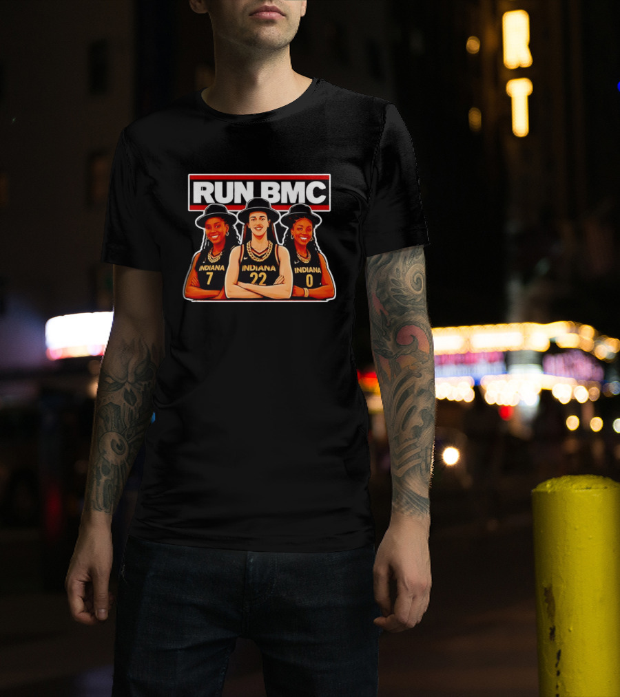 Indiana Fever Stars Run BMC Caitlin Clark Basketball Team Collaboration T-Shirt