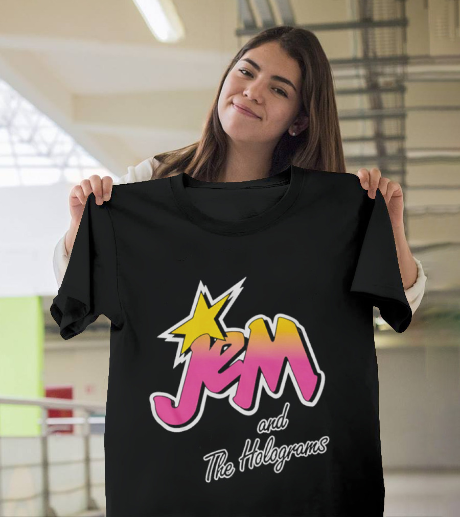 Jem And The Holograms 1980s Cartoon Logo Star Iconic Nostalgia T-Shirt