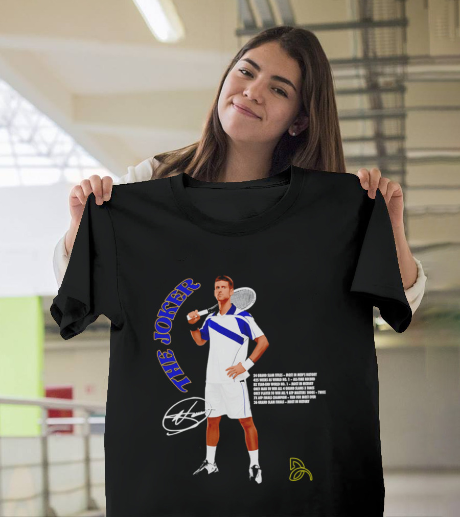 Novak Djokovic The Joker Tennis Champion Signature T-Shirt
