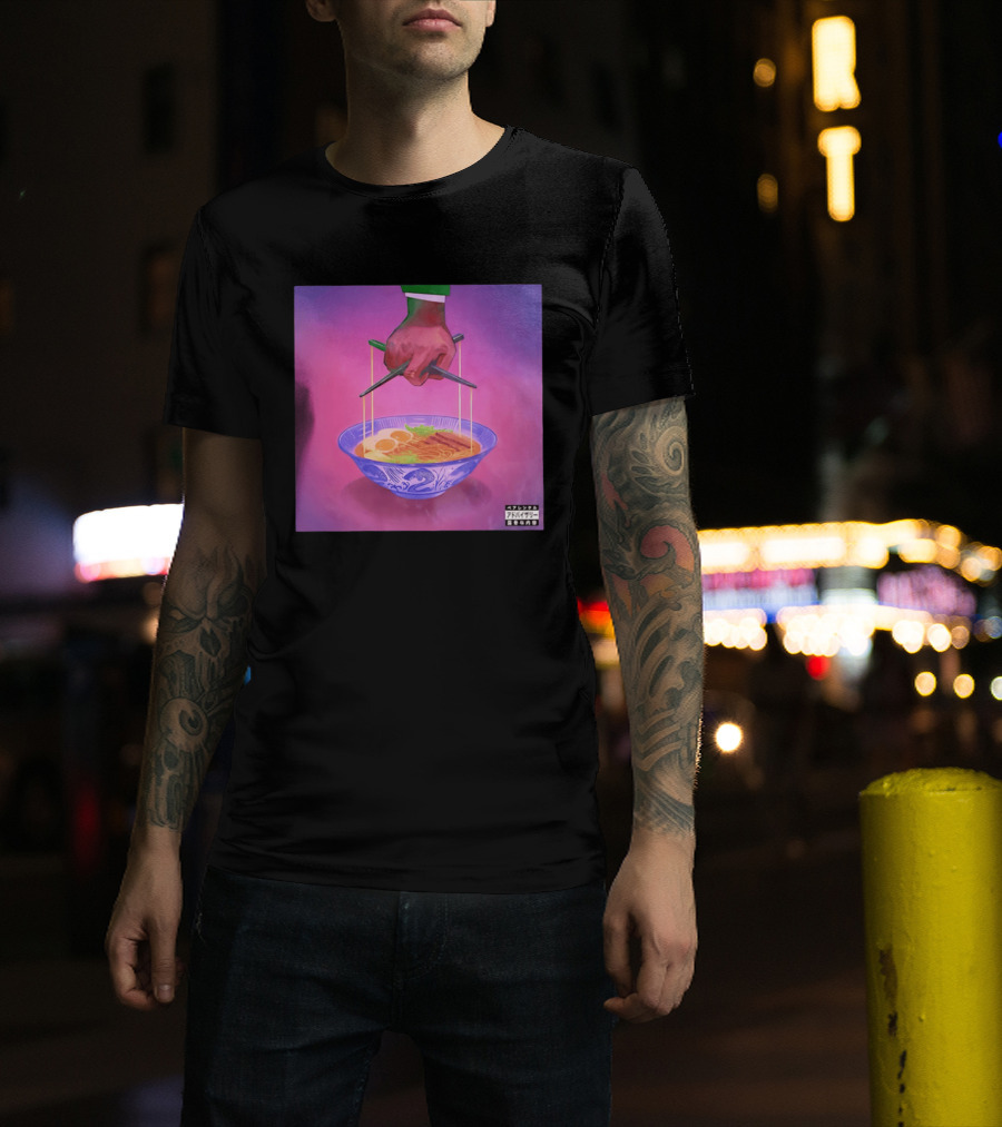 Parental Advisory Explicit Content Ramen Puppet Master Japanese Noodles Bowl T-Shirt
