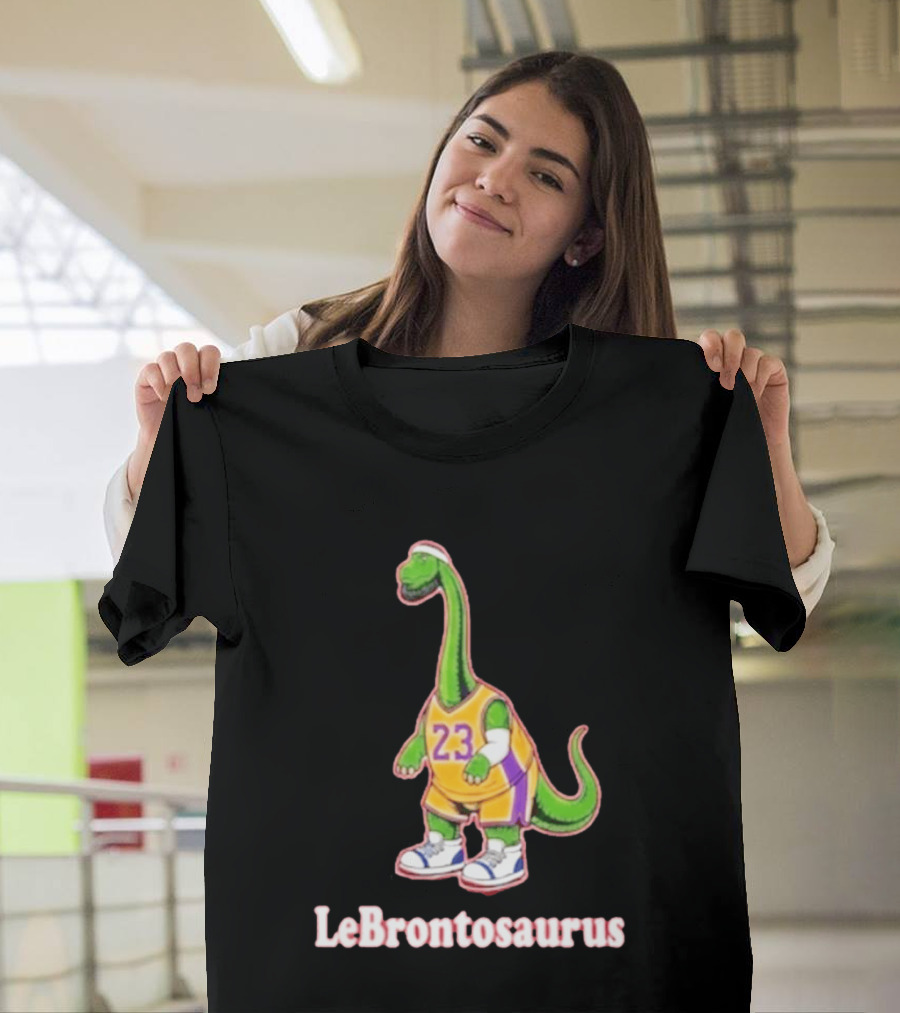 LeBrontosaurus Dinosaur Wearing Jersey 23 Basketball T-Shirt