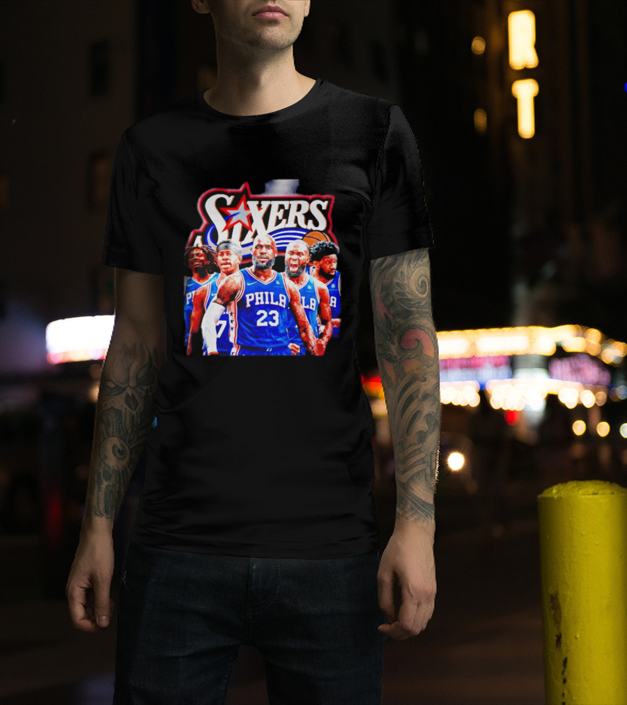 Philadelphia 76ers Star Players PHILA Jersey Sixers Basketball Team T-Shirt