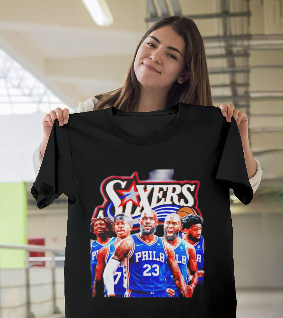 Philadelphia 76ers Star Players PHILA Jersey Sixers Basketball Team T-Shirt