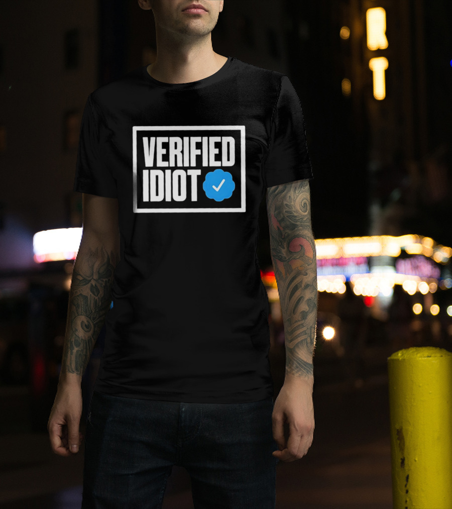 Verified Idiot Checkmark Box T-Shirt