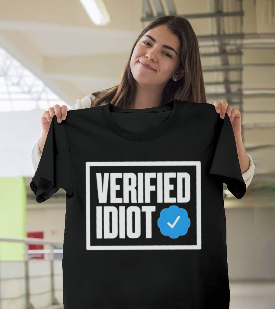 Verified Idiot Checkmark Box T-Shirt