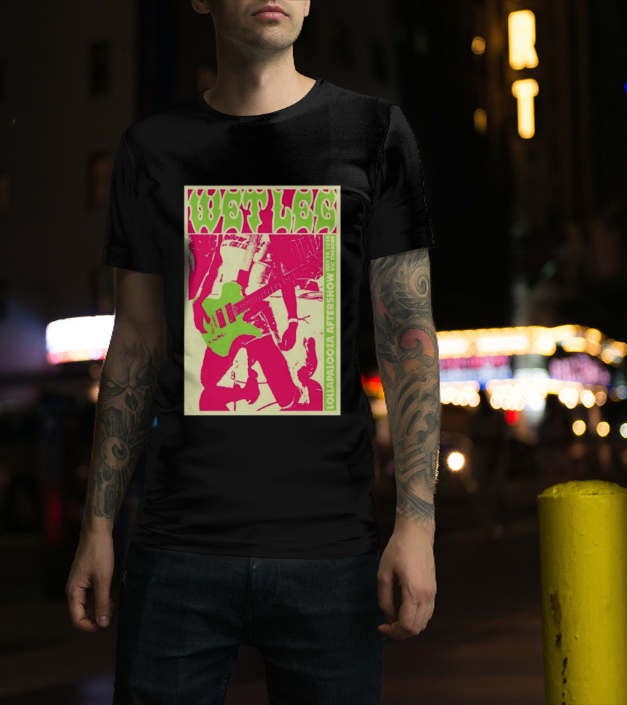 Wet Leg July 29 2026 Lollapalooza Aftershow Vic Theatre Chicago IL T-Shirt