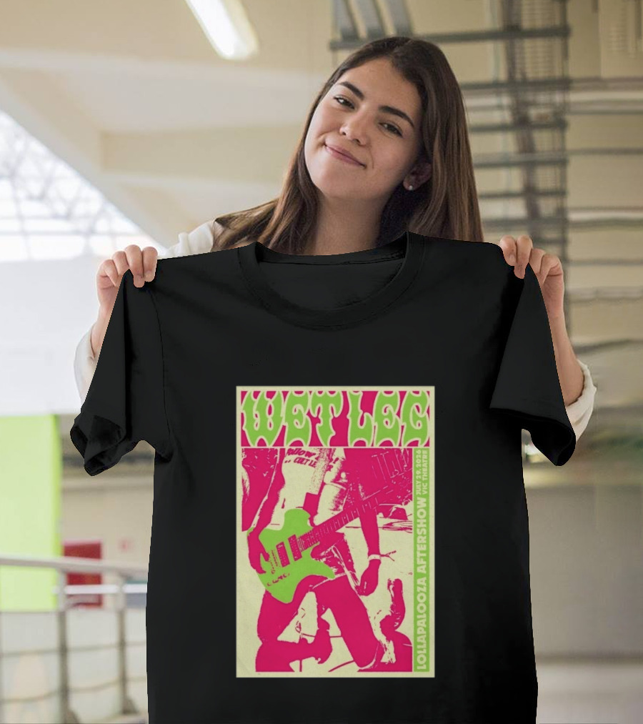 Wet Leg July 29 2026 Lollapalooza Aftershow Vic Theatre Chicago IL T-Shirt