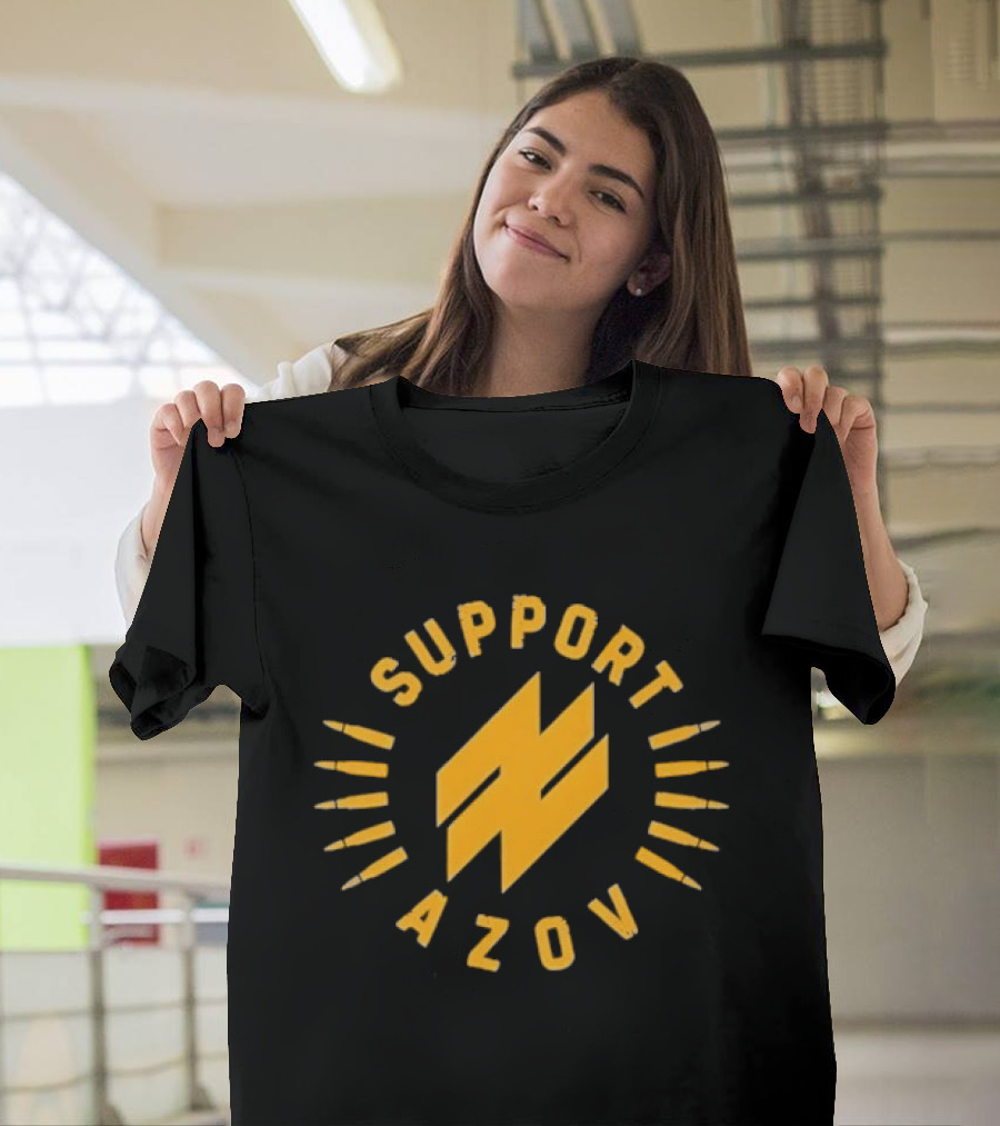 Support Azov Bullet Border T-Shirt