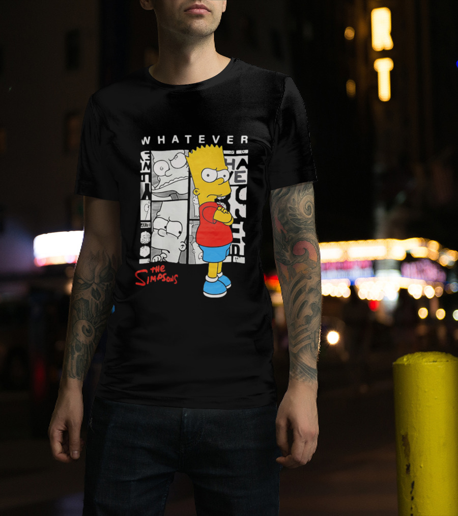 Whatever The Simpsons Bart Simpson Attitude T-Shirt