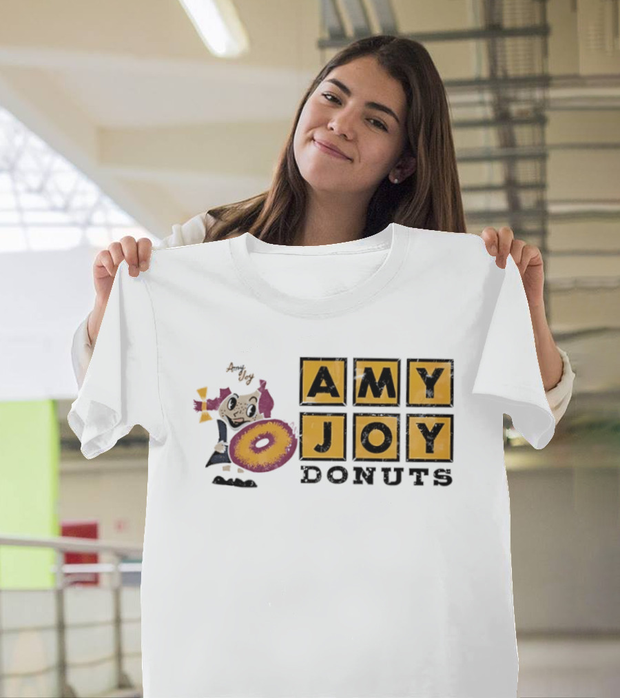 Amy Joy Donuts Retro Cartoon Character With Donut Image T-Shirt