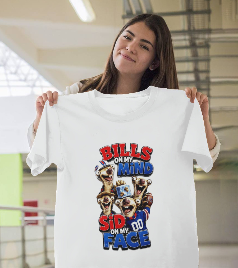 Buffalo Bills On My Mind Funny Sid Character Face Creation T-Shirt