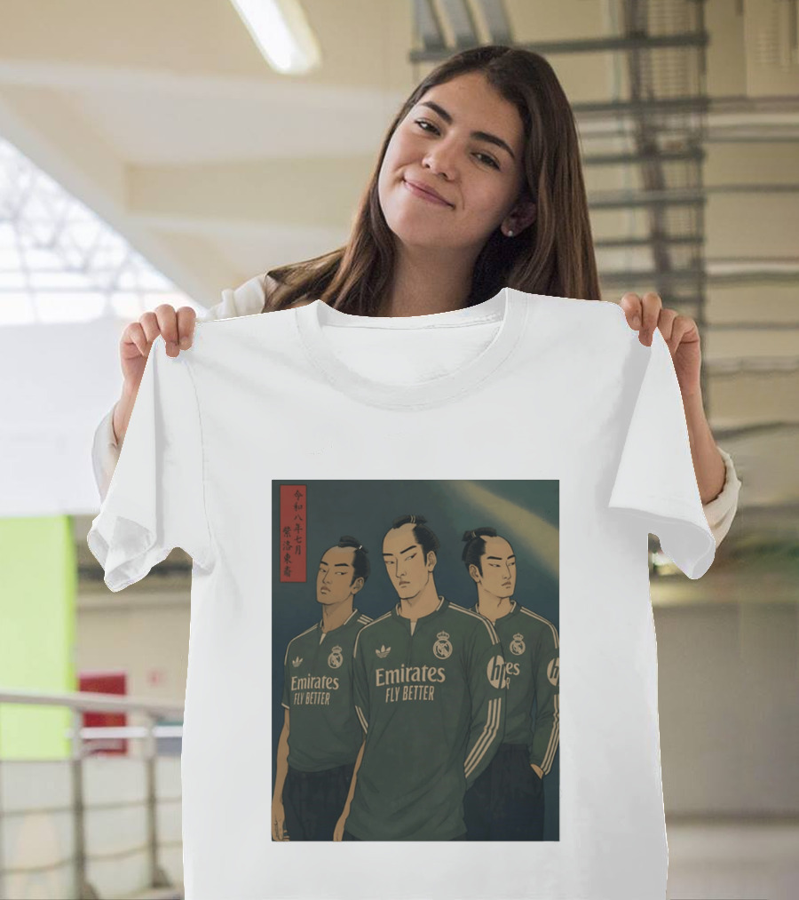 Emirates Fly Better Real Madrid Adidas Samurai Japanese T-Shirt