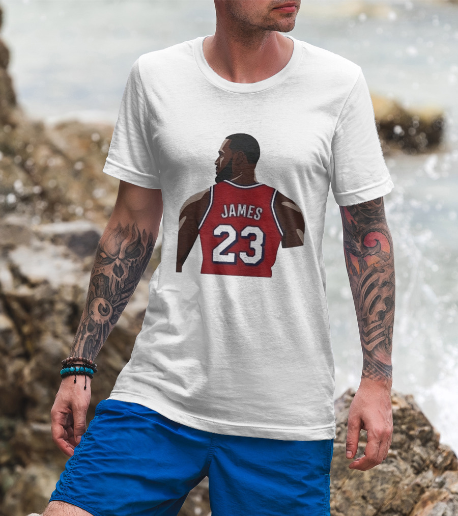 LeBron James 23 Philadelphia 76ers NBA Basketball Lakers Jersey T-Shirt