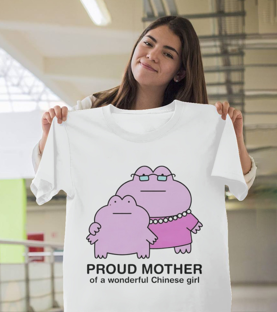 Proud Mother Of A Wonderful Chinese Girl Cartoon Characters T-Shirt