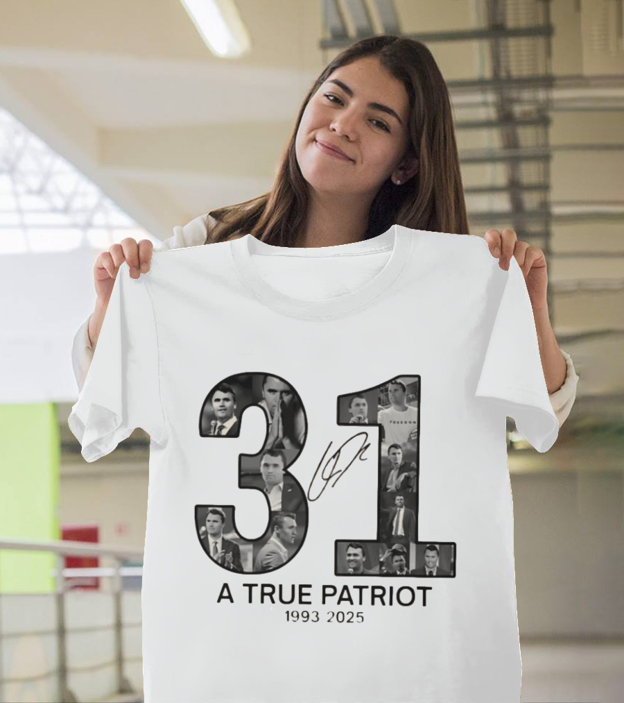 Thank You Charlie Kirk 31 A True Patriot 1993 2025 T-Shirt