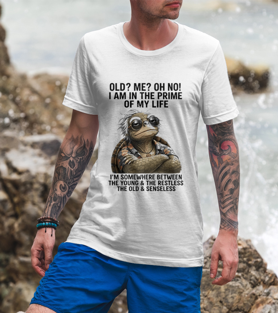 Old Me Oh No I Am In The Prime Of My Life Somewhere Between The Young And The Restless T-Shirt