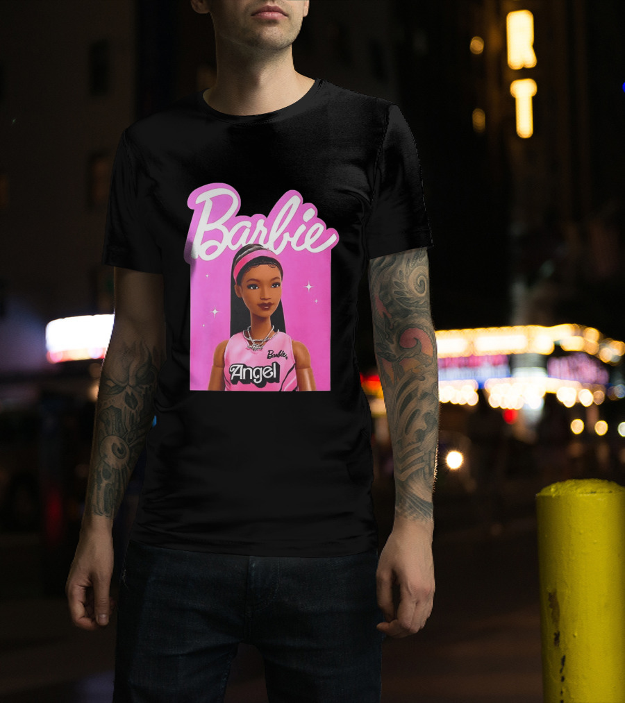 Angel Reese Barbie Doll Basketball Jersey Pink T-Shirt
