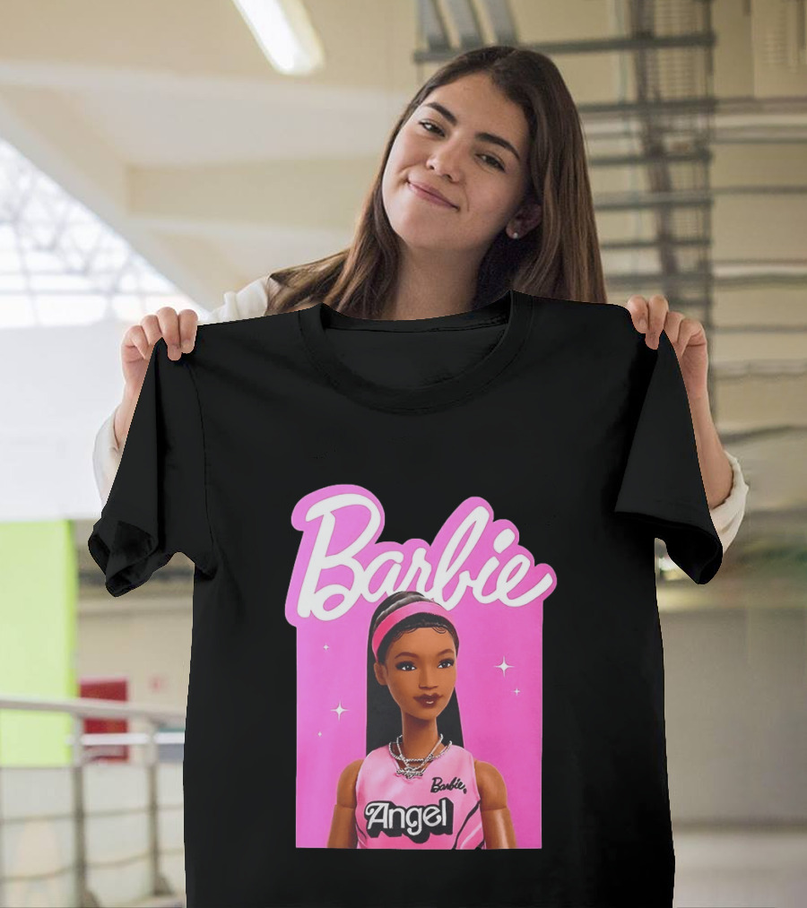 Angel Reese Barbie Doll Basketball Jersey Pink T-Shirt